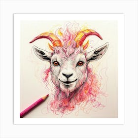 Goat Head 13 Art Print