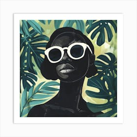 Black Woman In Sunglasses 2 Art Print