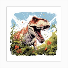 Jurassic Park T-Rex Art Print