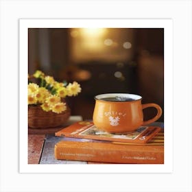 Coffee And Books Art Print