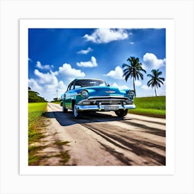 Classic Car On The Road 6 Art Print