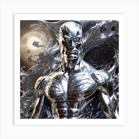 The Silver Surfer in space Art Print