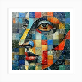 Mosaic Face Art Print