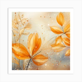 Orange Flowers Art Print