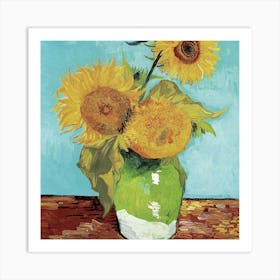 Sunflowers In A Vase Art Print