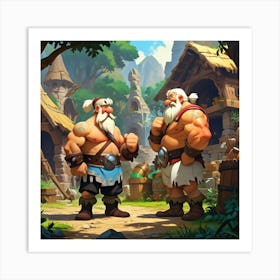 Two Vikings 2 Art Print