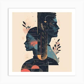 Two People In Love Art Print