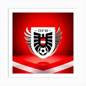 Austria National Football Team Logo Wall Art 14 Art Print