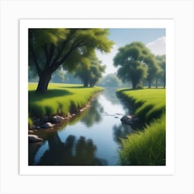 River In The Grass 17 Art Print