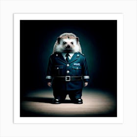 Hedgehog In Uniform 1 Affiche