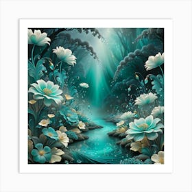 Lotus Flower Painting Art Print