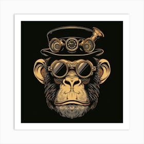 Steampunk Monkey 16 Art Print