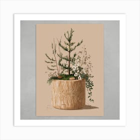 Christmas Tree In A Pot 2 Art Print