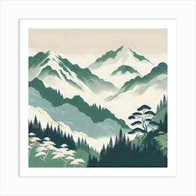 Mountains Art Print