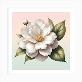 White flowers 4 Art Print