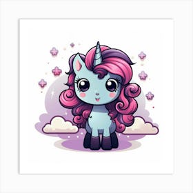 Cute Unicorn 72 Art Print