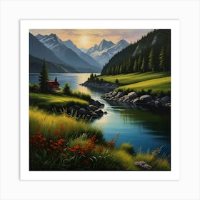 Default Beautiful Views Painting 2 Art Print