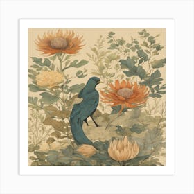 Bird In The Garden Art Print