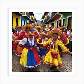 Guatemalan Dancers Art Print