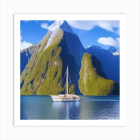 Milford Sound landscape Art Print