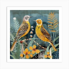 Bird In Nature Yellowhammer 4 Art Print