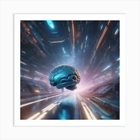 Futuristic Brain 23 Art Print