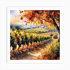 Autumn Vineyards 9 Art Print