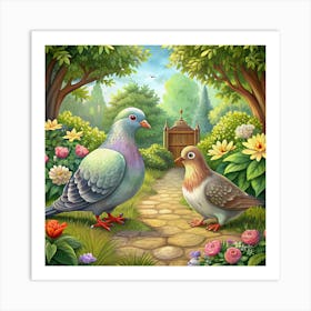 Pigeonette Art Print