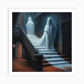 Ghosts On The Stairs Art Print