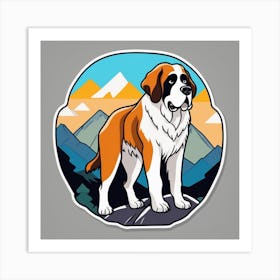 St Bernard 53 Art Print