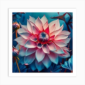 Dahlia Flower Art Print