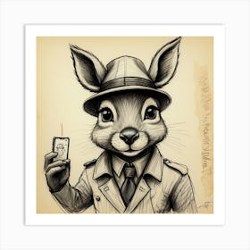 Rabbit Detective 2 Art Print