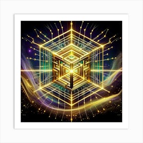 Golden Labyrinth Art Print