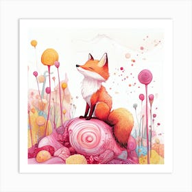 Fox trip Art Print