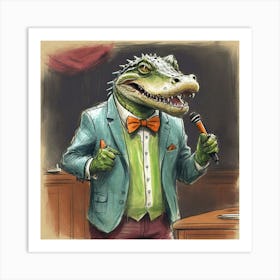 Alligator Judge 1 Art Print