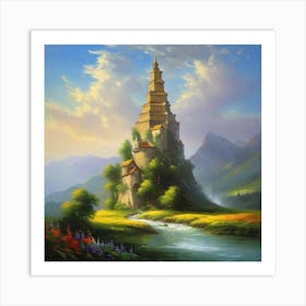 Castle On A Hill 3 Art Print