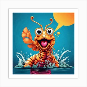 Worm In The Water Art Print