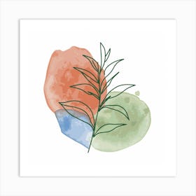 Watercolor Leaf Art Print