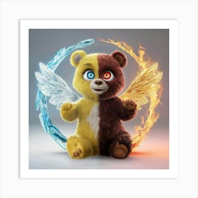 Teddy Bear With Wings Art Print