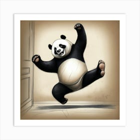 Panda Dance Art Print