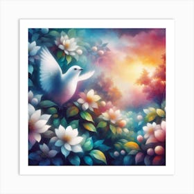 white bird12 Art Print