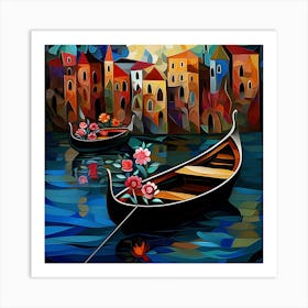 Venice Gondolas Art Print