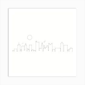 Columbus Skyline Art Print