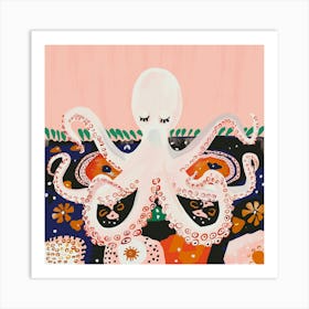 Meditating Octopus Art Print