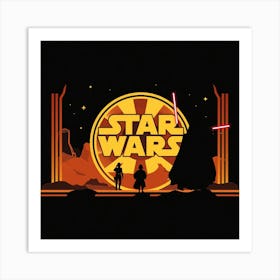 Star Wars logo silhouette  Art Print