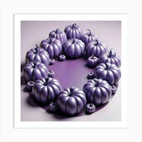 Purple Pumpkins 1 Art Print