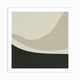 Dark Abstract Waves Art Print