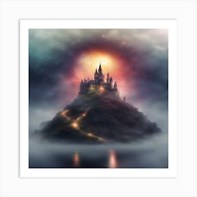 Castle In The Mist Art Print