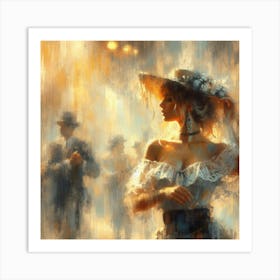 Dancer In The Rain 2 Art Print