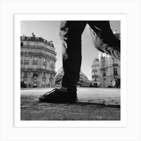 Foot Steps In Paris France Art Print